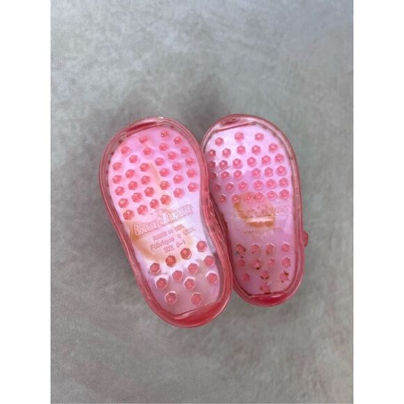 Vintage Pink Floral 90s Y2K Girls Baby Jellies Sandals - Picture 6 of 6